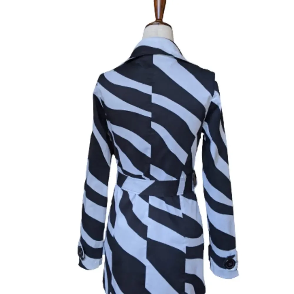 Rue21 Belted Zebra Striped Jacket Size Medium